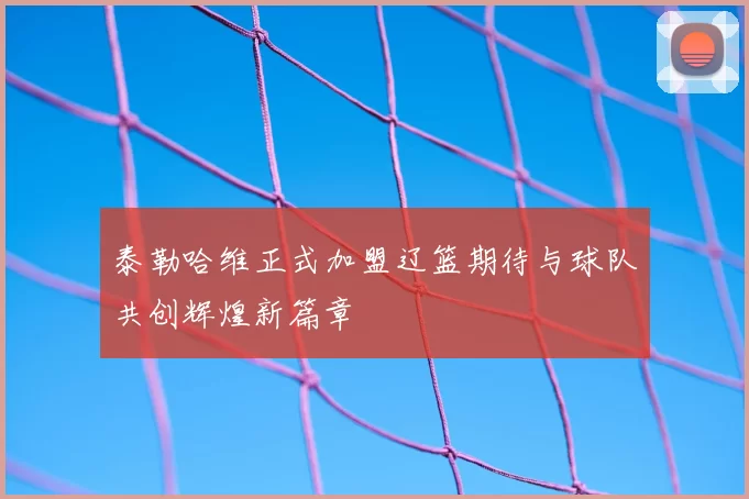泰勒哈维正式加盟辽篮期待与球队共创辉煌新篇章