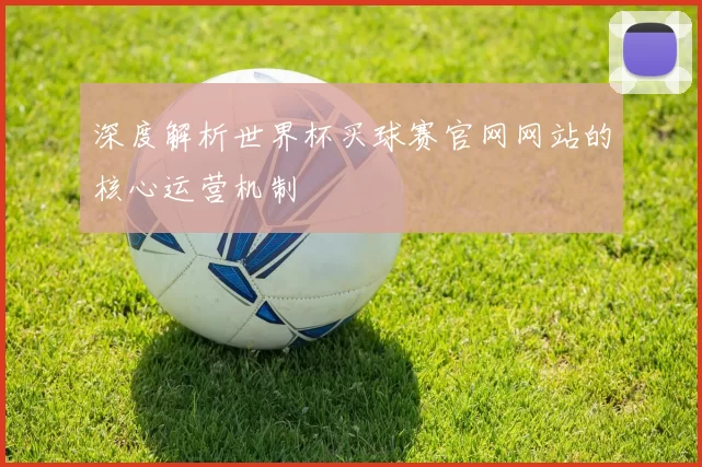 深度解析世界杯买球赛官网网站的核心运营机制